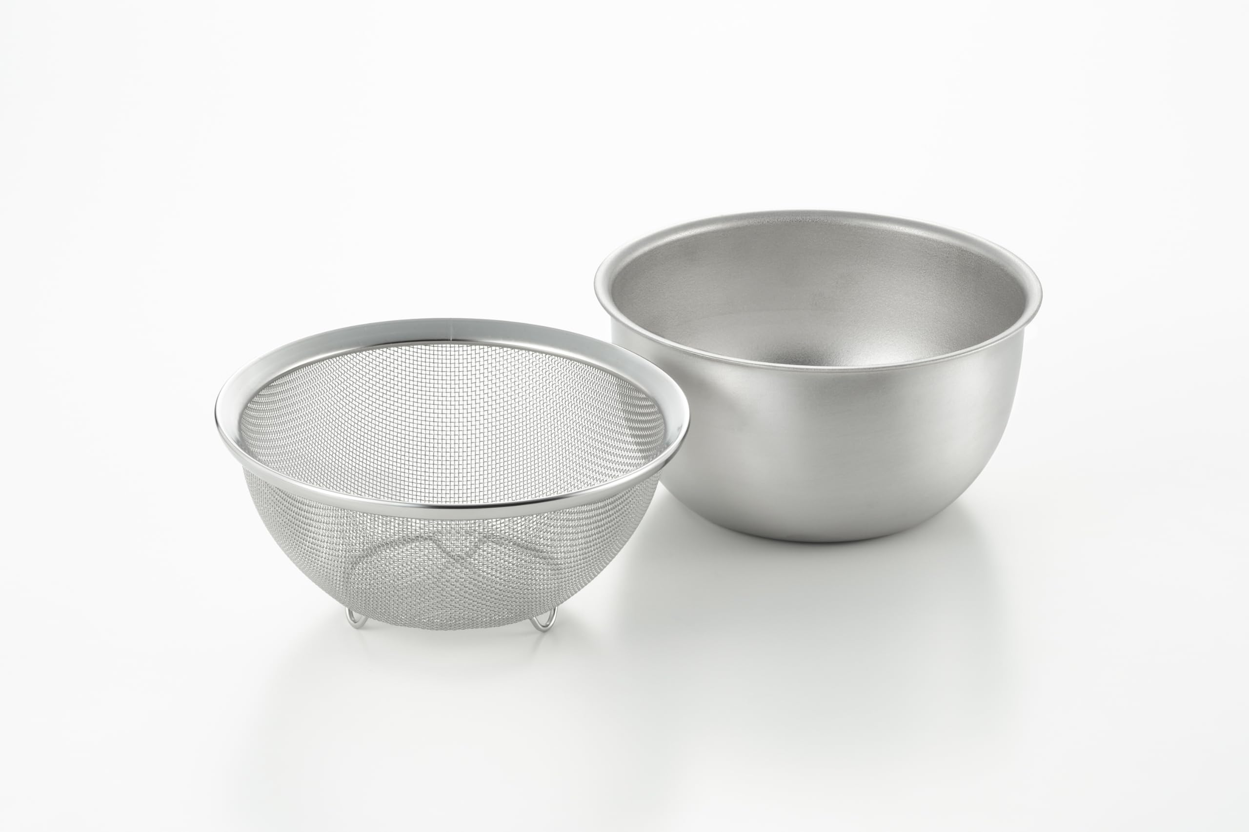 Yoshikawa Kogyo Stainless Steel Colander & Bowl 18cm, Tsubame-Sanjo, Japan, Gift Wrapping Available, YJ3514