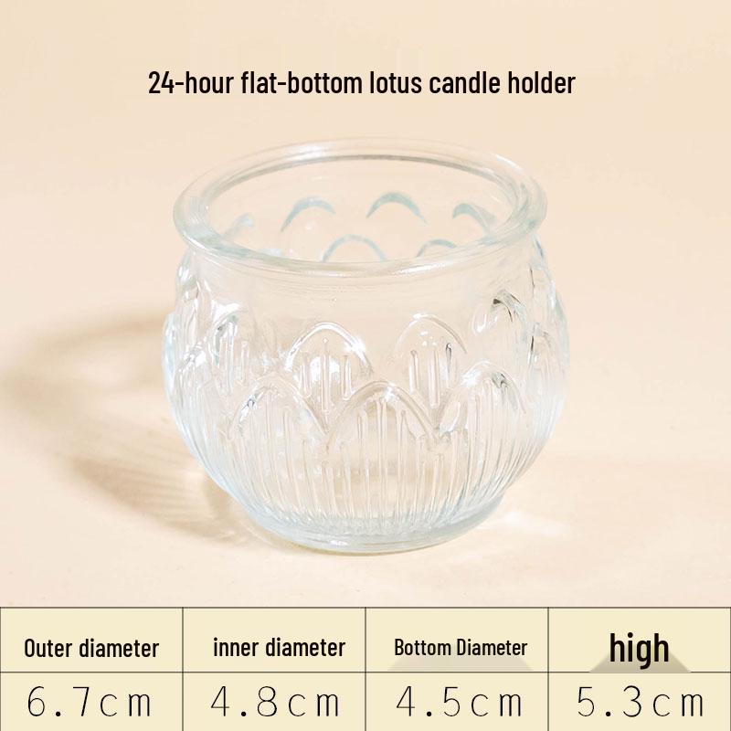 Crystal Lotus Candle Holder for Ghee Buddha Lamp