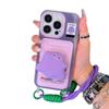 Lanyard Kartenhalter Handyhülle Lila Kleines Monster Ständer für Apple 17AIR Cartoon Lanyard Armband Handyhülle