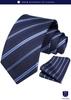 [HISDERN] Men's Tie Set - Brand Name Tie, Business Silk Tie, Pocket Square Set for Job Hunting, Employment, and Entrance Ceremonies HC-08