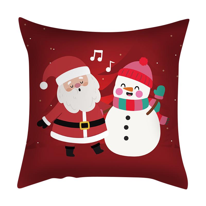 Cartoon Santa Claus Pillow Case Nordic Cross-border Special for Living Room Bedroom Cushion Pillow