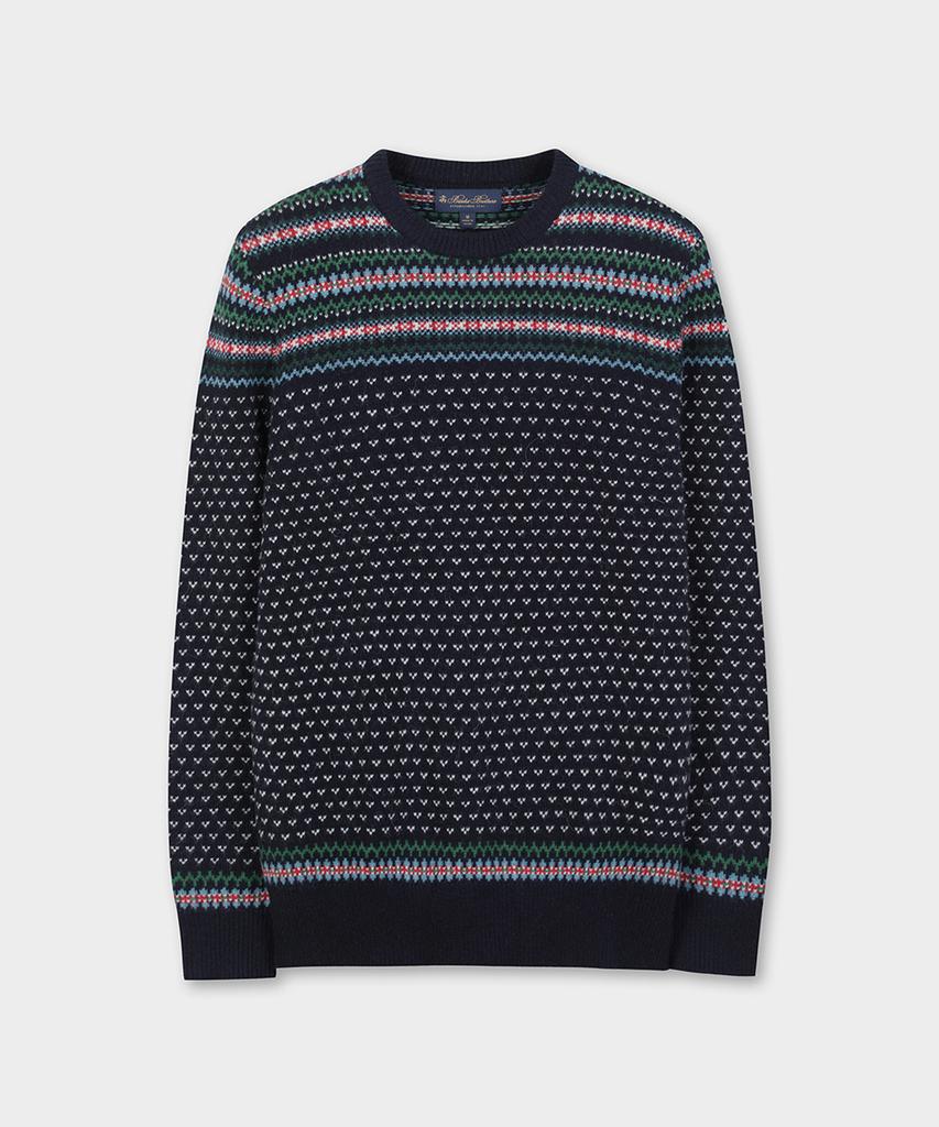 BROOKS BROTHERS Alpaca Holiday Pattern Sweater (Multi) (Bbwrmm39417Ew)
