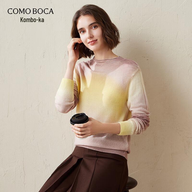 

Kemeng Boka Women s Gradient Print Cashmere Round Neck Sweater 2XL