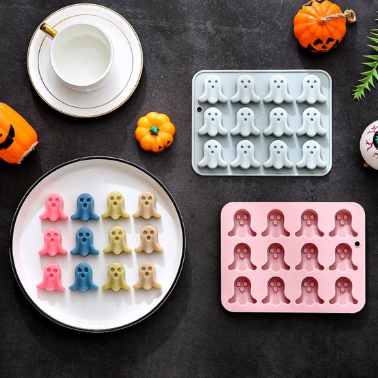 Silikonová forma na pečení dýně 3D formy na dorty Halloweenská tématika Forma na muffiny Forma na horkou čokoládu Forma na výrobu mýdla a svíček