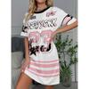 [Comfortable|Breathable] Comfortable Breathable Nightgown | Short-Sleeve Cartoon Print Sleep Dress for Women