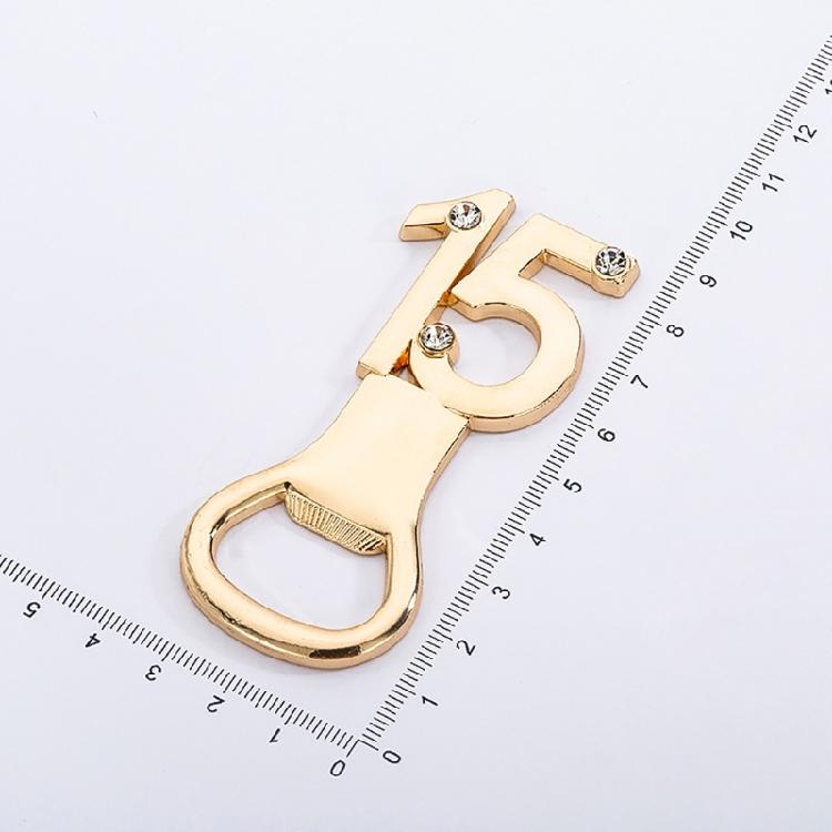 Golden Bottle Opener with Number Essential Beer Opener Tool for Any Celebration