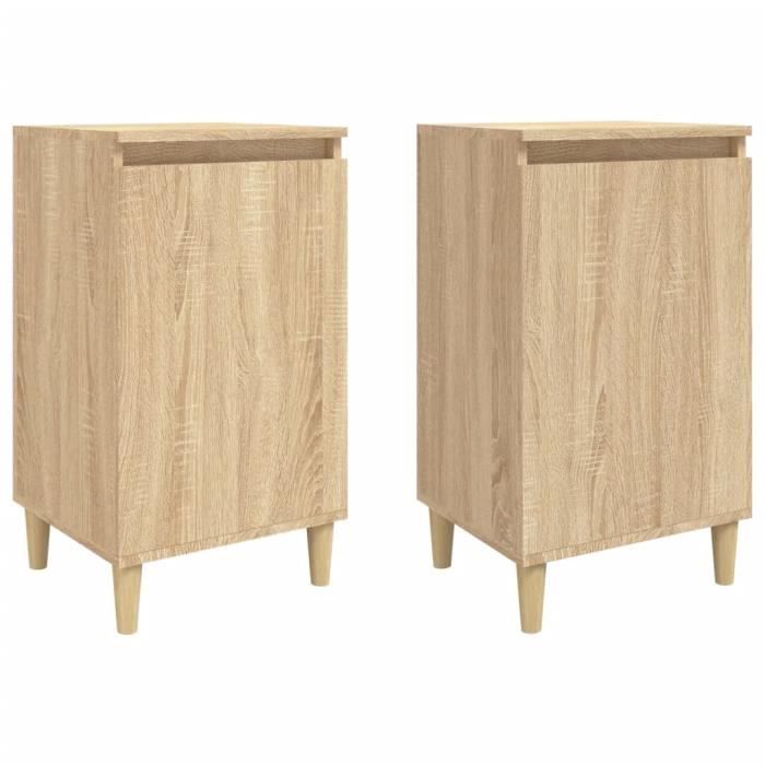 VidaXL Bedside Tables 2pcs Sonoma Oak 40x35x70cm Engineered Wood 819635