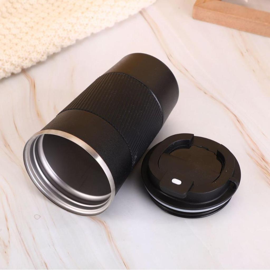 304 Stainless Steel Smart Coffee Mug with Silicone Sleeve - Insulated Travel Cup for Outdoor and Car Use
