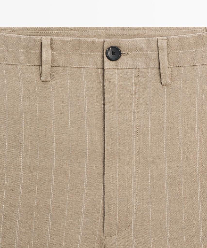 Masimodutti 100% Linen Striped Pants