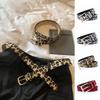 Metal Buckle Leopard Print Belt Y2K Punk Waistband Fashion PU Leather Waist Belt  Female/Girls