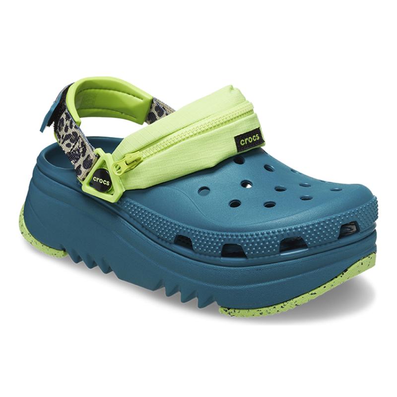 Crocs Hiker Xscape EVA Animal Print Clog 5cm Sandals Unisex 'Teal Green'
