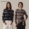 Women's Color-Block Stripe Knit Cardigan & Shawl Set