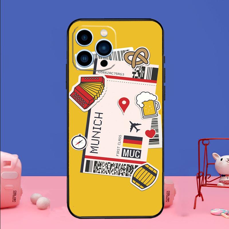 New York TOKYO Traveltickets Phone Case For iPhone 17 16 14 13 12 11 15 Pro Max mini 15 16 Plus 16e 17 Air Bumper Cover