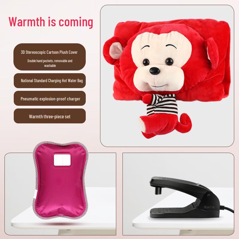 Quanli Cartoon Monkey Rechargeable Hot Water Bottle