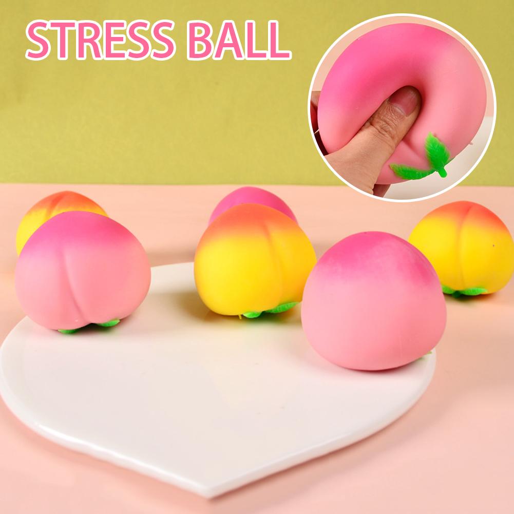 Fidget Toy Cartoon Pfirsich PU Squishy Langsam aufsteigend Stressabbau Kawaii Kinder Squishies Spielzeug Frucht Quetschbälle Geschenk für Kinder