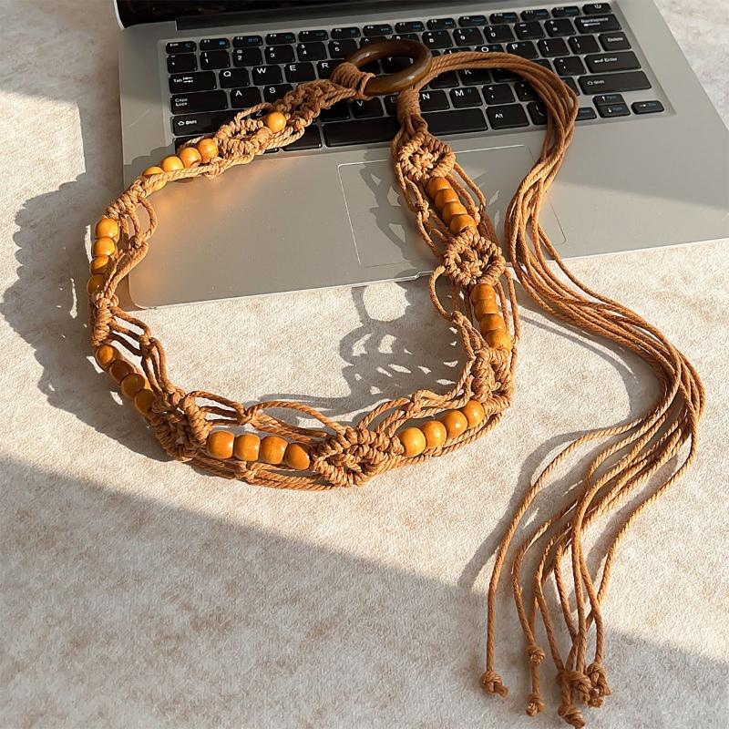High-End Böhmischer Retro Ethno Stil Taillenkette Damenrock Geflochtener Gürtel Taillenband Accessoires