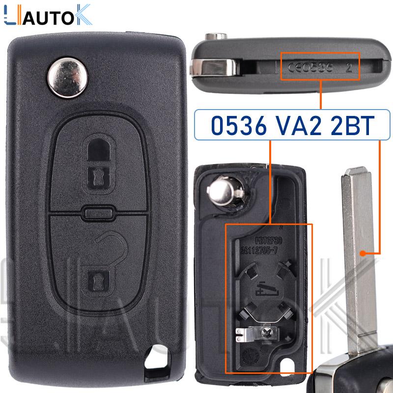 Smart Remote Key Case For Peugeot 207 307 308 407 607 807 For Citroen C2 C3 C4 C5 C6 2/3 Buttons Auto Flip Folding Car Key Shell