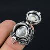 Mother Of Pearl Handmade 925 Sterling Silver Poison Ring Size 6.5 j1Y21