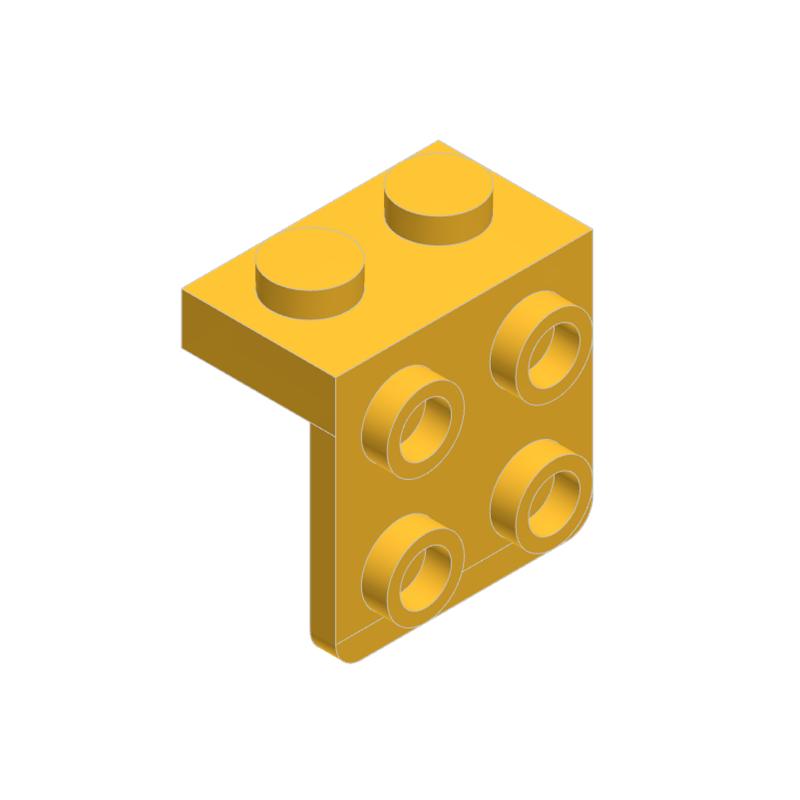 50g/64PCS 44728 Bracket 1x2-2x2 Building Blocks Moc 2+4 Right Angle Parts Compatible with Bricks Children Assembly Toys