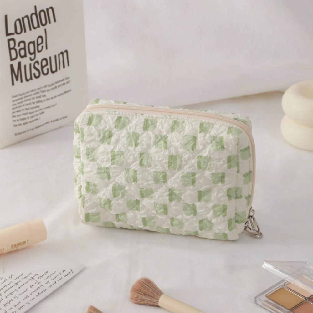 Cute Polyester Cotton Makeup Bag Large Capacity Portable Toiletry Bag Multipurpose Cosmetic Bag Girls