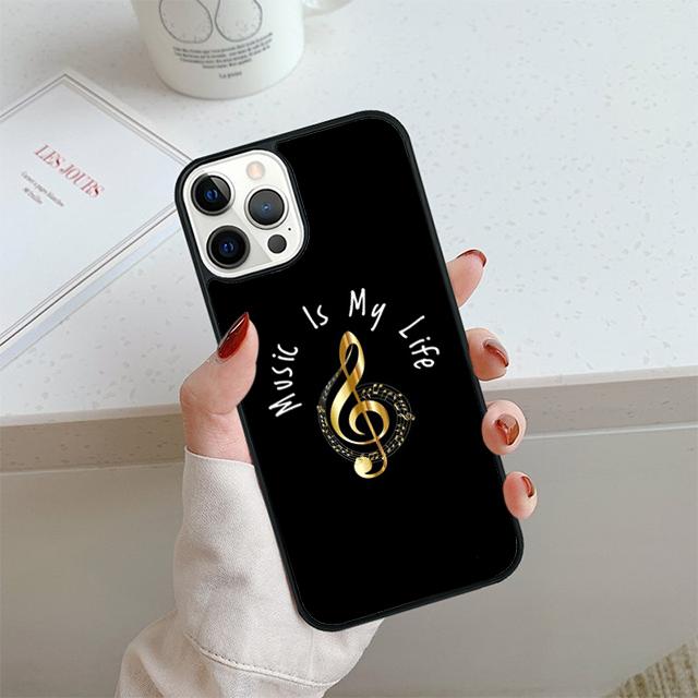 Music Notes Phone Case For iPhone 17 Air 14 15 16 13 12 Cover For Apple iPhone 17 Air 14 15 16 Pro Max 6S Plus Coque