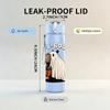 1PC Ghost Holding Pumpkin Cartoon 750ml Color Plastic Sports Water Bottle Leakproof Flip Straw Lid Suitable for Sports Office Home Use