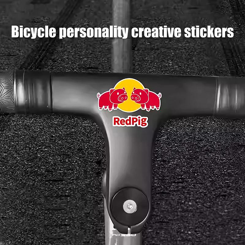 Adesivi Top Tube Casco Adesivo Squadra Ciclistica Tubo Sterzo Bici Adesivi Divertenti Maiale Rosso Adesivi Decorativi Per Manubrio Bici