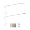 Pack Of 2 Heavy Duty Wall Mounted Hook Brackets with Double Hook Easy to Use for Closet Organization & Space Saving