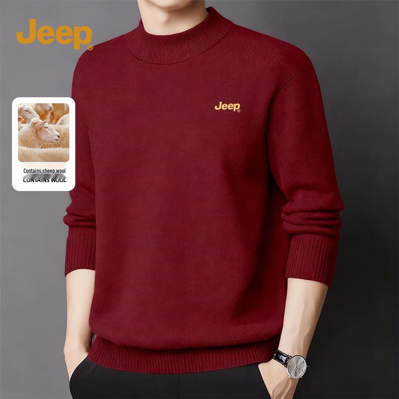 

Jeep Men s Winter Half-High Collar Thick Knit Sweater 2XL