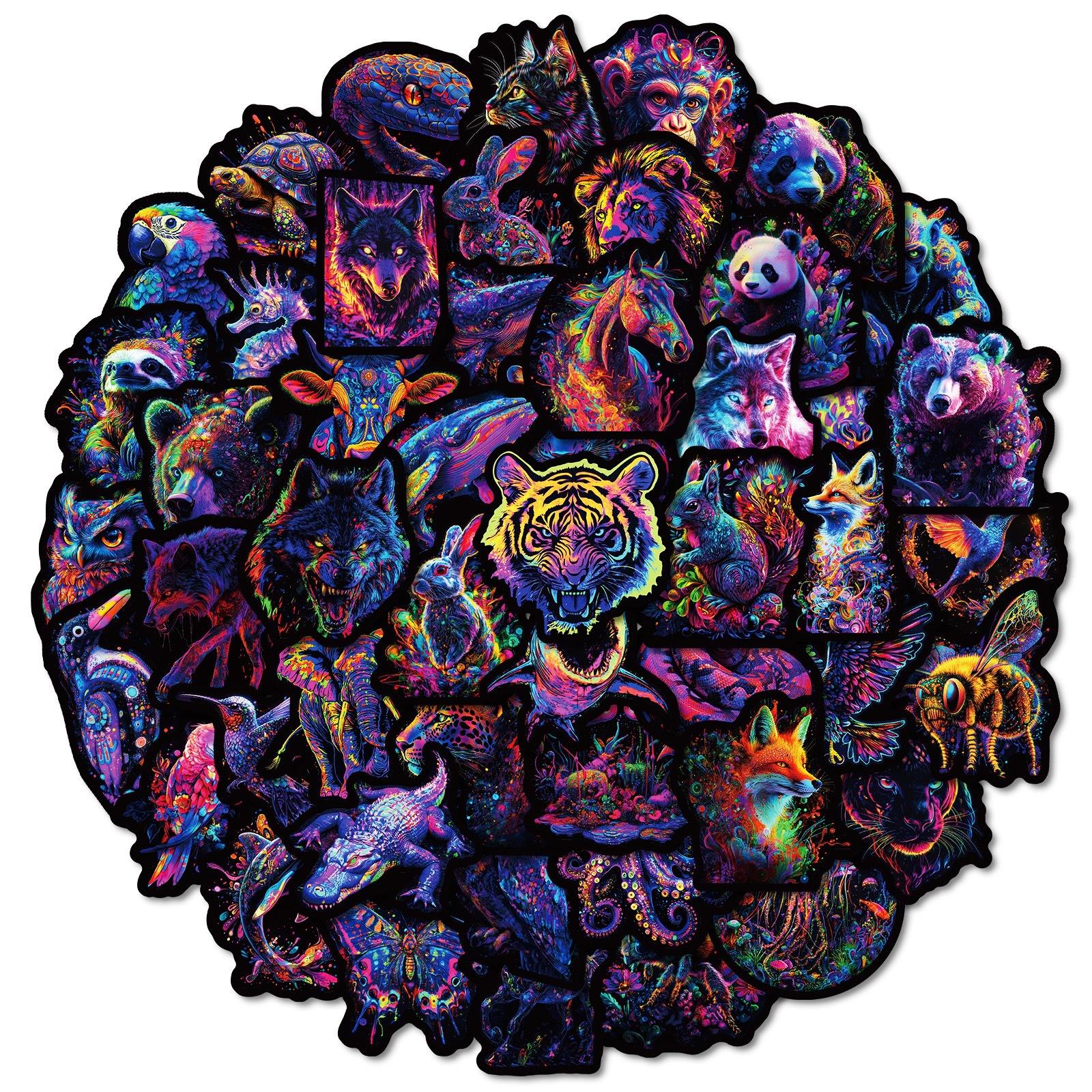 

50 Colorful Animal Orangutan Stickers Suitcase Skateboard Helmet Stickers Cool Colorful Stickers