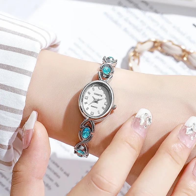 Luxury Student Oval Dial Casual Quartz Wristwatch for Women Gift Fashion Bracelet Watch Minimally Watch Dropshipping Reloj Mujer