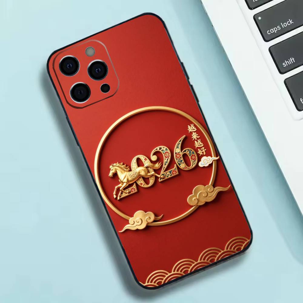 

Year of the Horse 2026 Phone Case Silicone Soft For IPhone 17 16 15 14 13 12 11 X XR Plus Pro Max Plus iPhone14ProMax