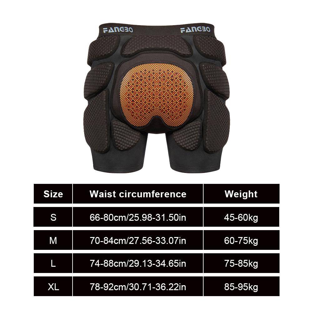 Outdoor Ski Schutzausrüstungs-Set - Anti-Sturz Atmungsaktive Hüftschutzhose & Knieschoner Sicherheitsausrüstung für Snowboarding Eislaufen