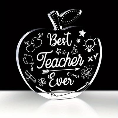 Star Teacher Keepsake - Christmas & End of Year Acrylic Paperweight for Educators Living Study Room Home Decoration