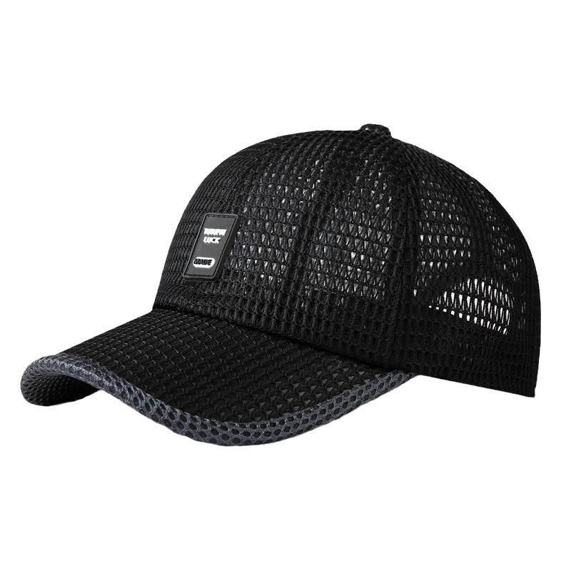 Hat Men'S Summer Thin Sunshade Mesh Baseball Cap Outdoor Sunscreen Breathable Cool Hat Middle-Aged And Elderly Fishing Cap