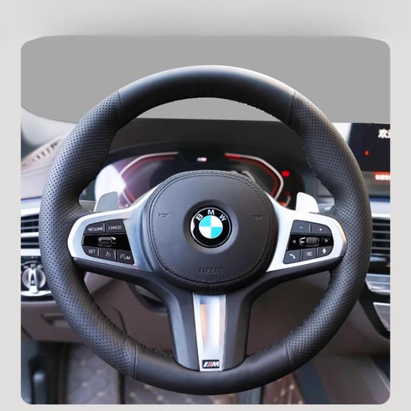 Hand-stitched Black  Leather Car Steering Wheel Cover For BMW M Sport G30 G31 G32 G20 G21 G14 G15 G16 X3 G01 X4 G02 X5