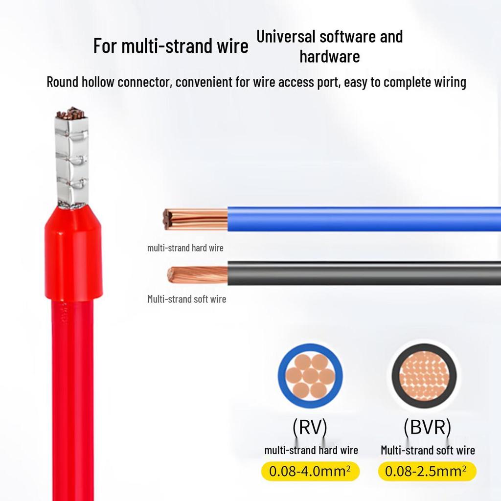 VE Tube Pre-Insulated Crimp Terminal Kit - European Pin Type Copper Wire Lugs