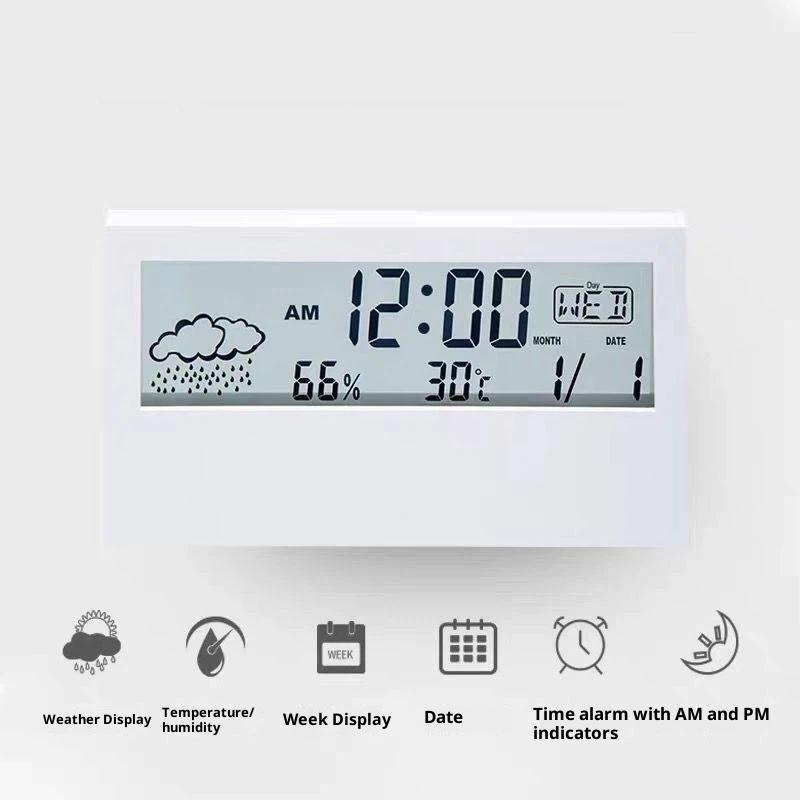 LED digitální teploměr vlhkoměr vnitřní multifunkční elektronické hodiny senzor vlhkosti meteostanice pro domácnost