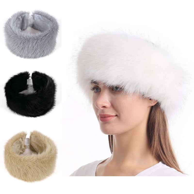 1Pc Hat Windproof Hatless Fashion Hat Hoop Warm Hair Accessory Plush Acrylic Fiber