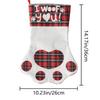 Pet Stockings Christmas Paw Print Christmas Stuffers Sock Holiday Treats Holder For Kids Girls Boys Toddler Mantle Classroom