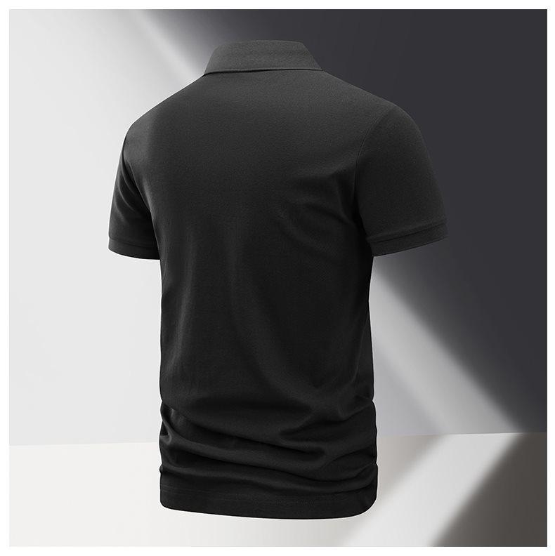 Summer 2026 Men's Short Sleeve Solid Polo Shirt: Simple Business Casual Lapel T-shirt