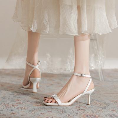 Stiletto Sandals Women's Summer New Models New Open-toed Hollow Temperament Socialite Versatile High Heels