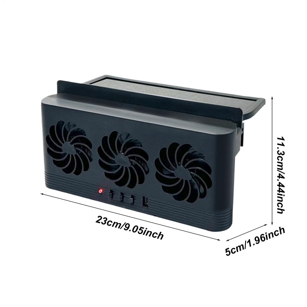 Upgrade Solar Powered Fan USB Charging Exhaust Fan Front/Rear Window Auto Air Circulation Ventilation Fan For Car Truck RV