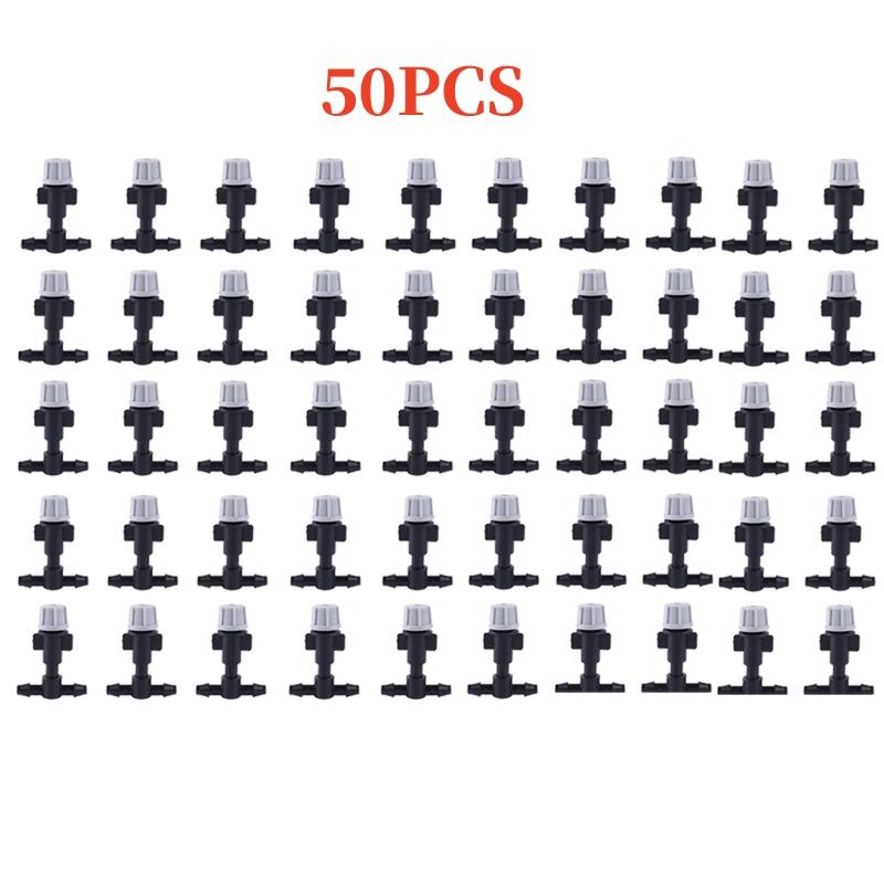 10-500pcs Atomization Nozzle Water Control Sprayer Micro Irrigation Plant Self Garden Mist Sprinkler With Tee For Greenhouse