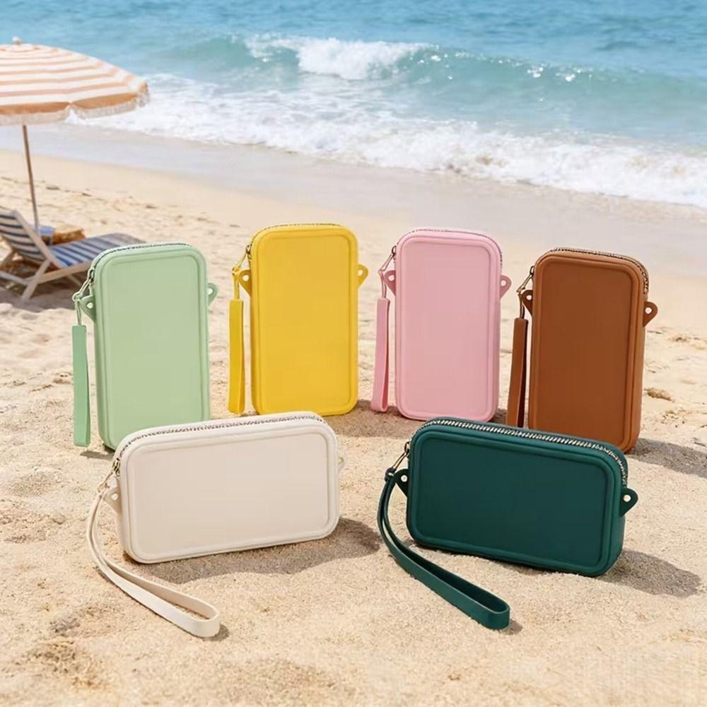 Shockproof Square Storage Organizer Silicone Portable Cosmetic Bag Multi-Use Makeup Bag Hanging