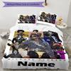 3pcs Custom Name Michael Jackson Bedding Set Duvet Cover Closure Includes 1 Duvet Cover & 2 Pillowcases, Soft and Comfortable for All Seasons.