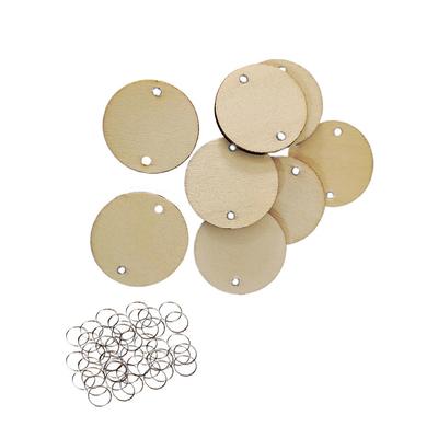100 Pieces Wood Tags Blank Party Labels Painting DIY Crafting Pendant Signs Trees Kids Jewelry Making Ornaments Art Supplies