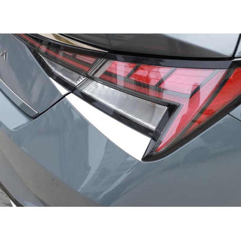 For Hyundai Elantra Avante    Stainless Steel Car Rear Tail Light Lamp Trim Decoration Eyebrow Exterior Accessories