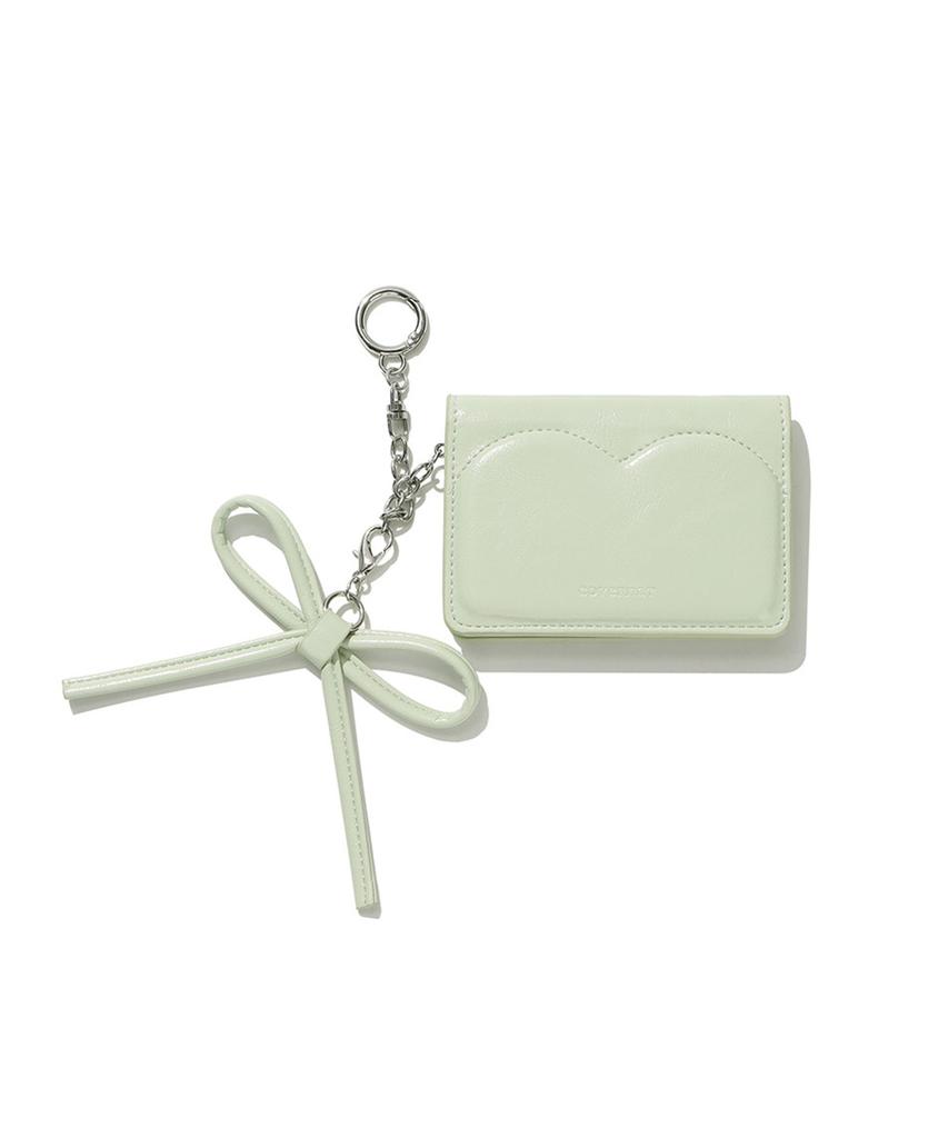 Covernat Woman Clover Heart Keyring Card Wallet Mint