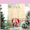 Jouet Parachute Électrique Père Noël de Noël Avec Musique et Lumière Pour Enfants Décoration de Fête